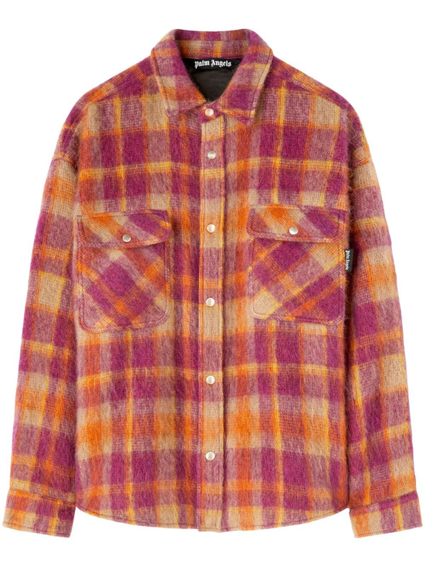 Palm Angels Checked wool overshirt