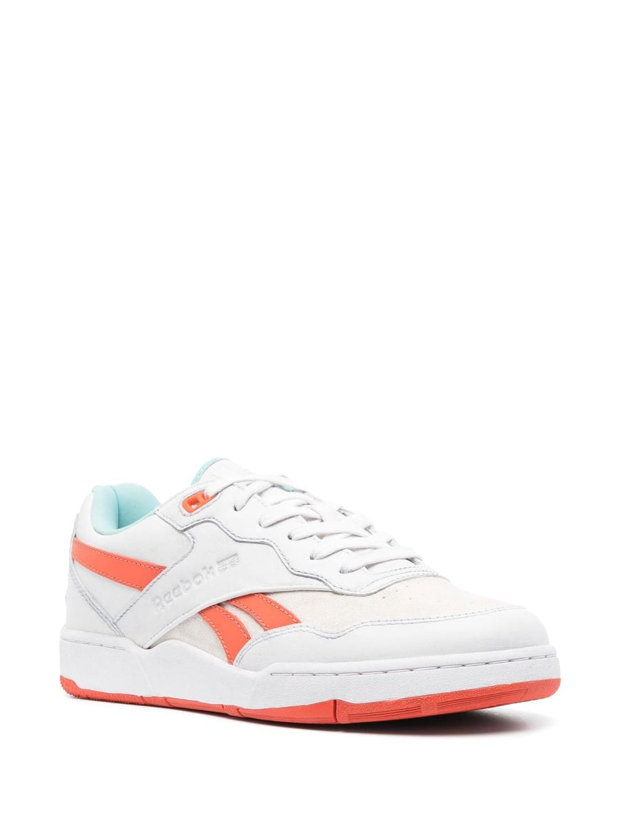 Reebok By Palm Angels BB4000 II Sneakers For Men Premium Calf Leather Upper With Bold Orange Accents