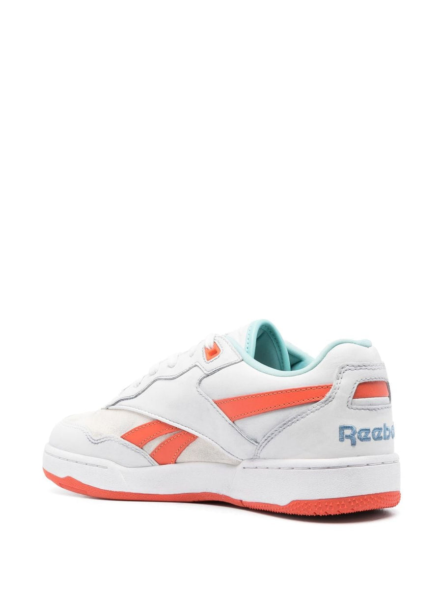 Reebok By Palm Angels BB4000 II Sneakers For Men Premium Calf Leather Upper With Bold Orange Accents
