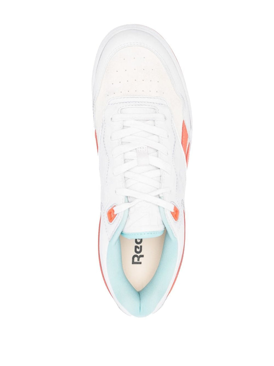 Reebok By Palm Angels BB4000 II Sneakers For Men Premium Calf Leather Upper With Bold Orange Accents