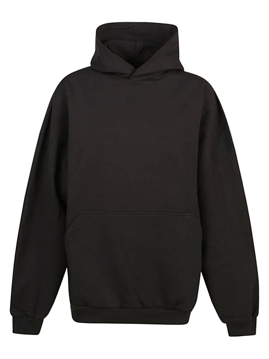 Balenciaga BB Strass Black Cotton Hoodie For Women Embellished Luxury Back Motif With Rhinestones