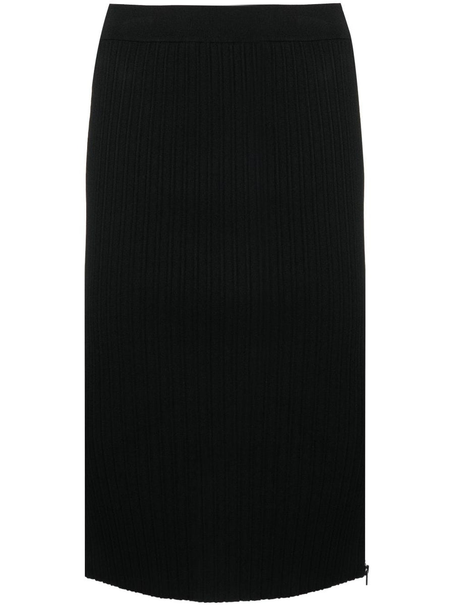 Tom Ford Silk Ribbed Pencil Skirt Side Zip For Women Refined Quiet Luxury Tailored Elegance