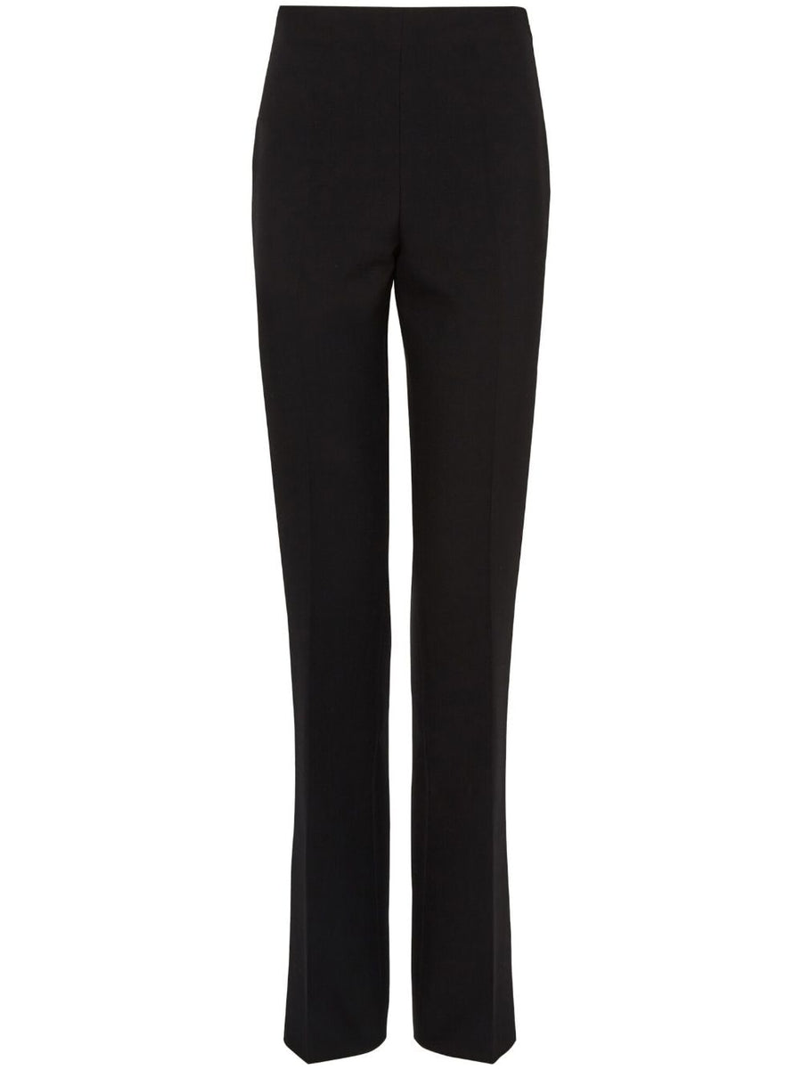 Ferragamo Wool Trousers For Women High Waist Tailored Virgin Wool Office Ready For Work