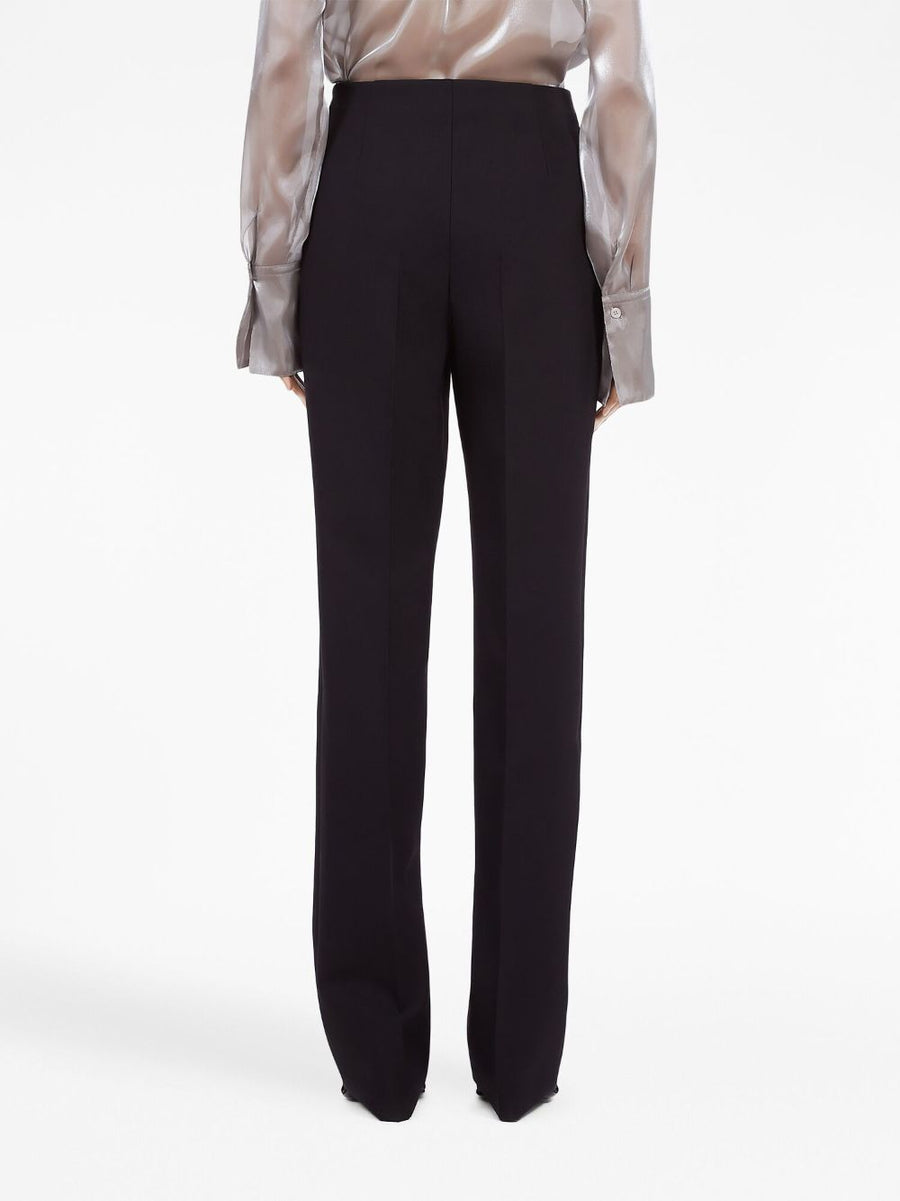 Ferragamo Wool Trousers For Women High Waist Tailored Virgin Wool Office Ready For Work