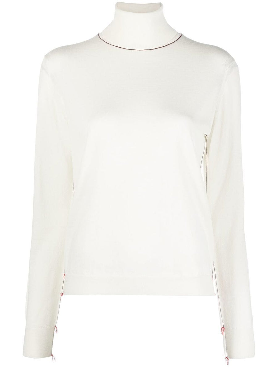 Maison Margiela Work In Progress Rollneck Wool Jumper For Women Luxe Layering Essential