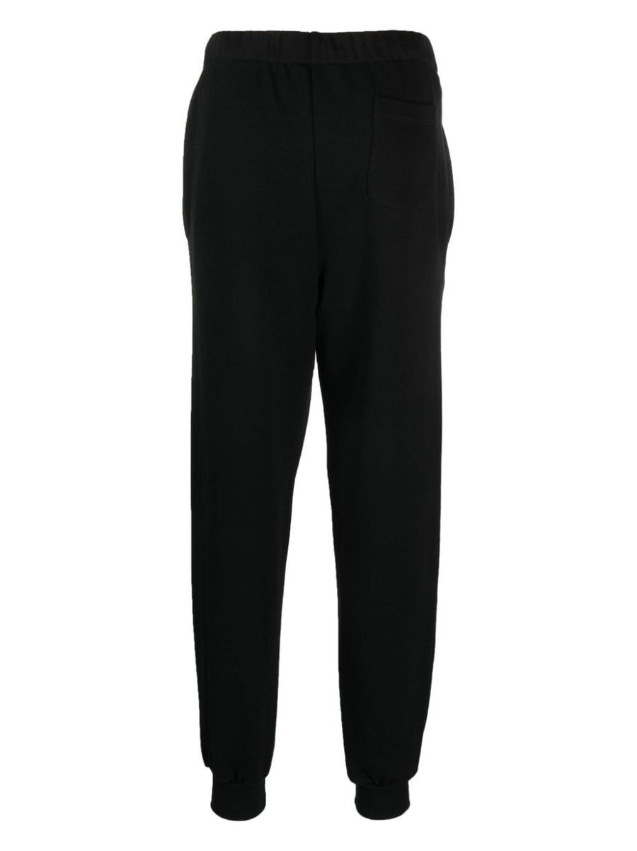 Peuterey Logo Cotton Sweatpants For Men Premium Comfort Elastic Drawstring Waist Front Logo Print Black