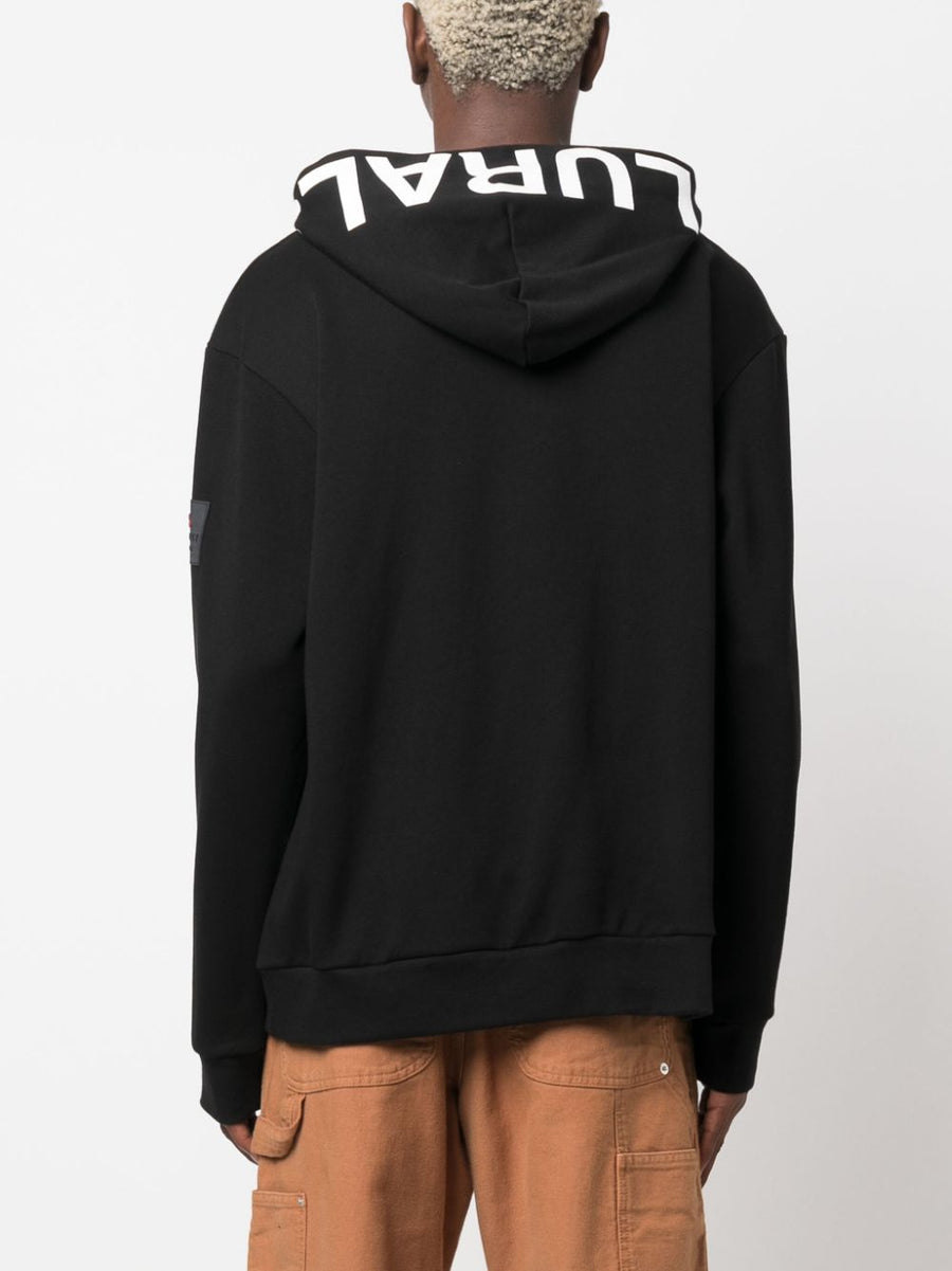 Peuterey Logo Cotton Hoodie For Men Premium Luxury Cotton Logo Print Hoodie Drop Shoulder Front Pocket