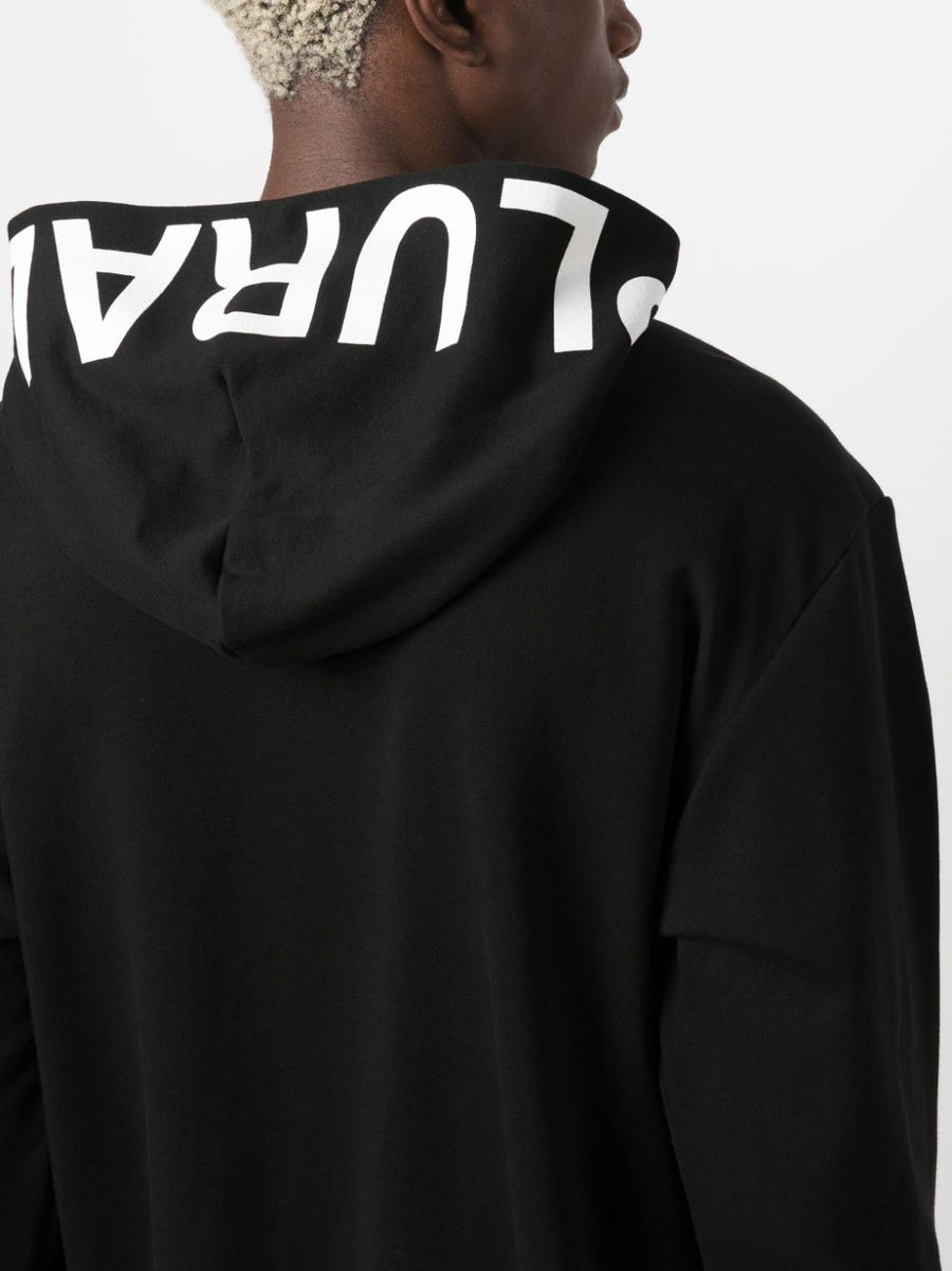 Peuterey Logo Cotton Hoodie For Men Premium Luxury Cotton Logo Print Hoodie Drop Shoulder Front Pocket