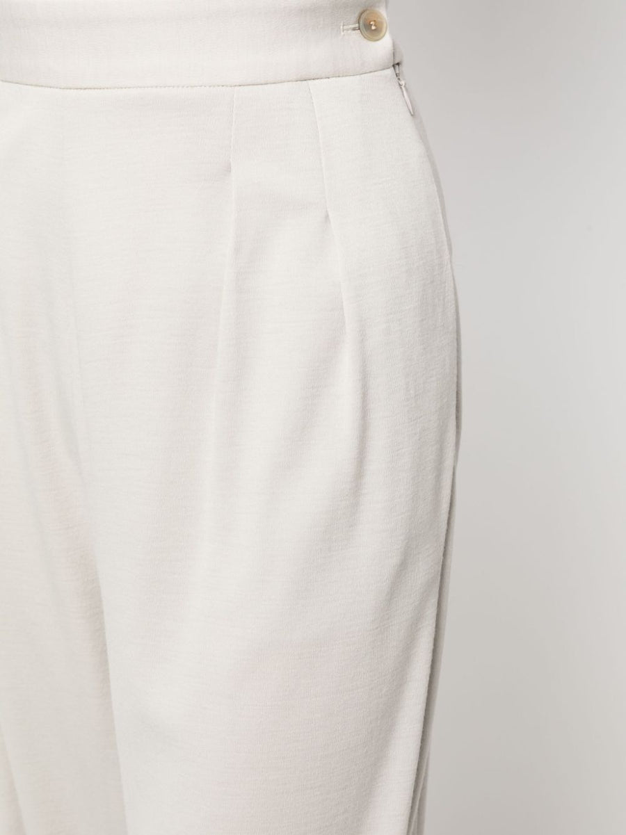 Fabiana Filippi Wide Leg Wool Trousers Womens Office Essential Pleated Tailoring Luxurious