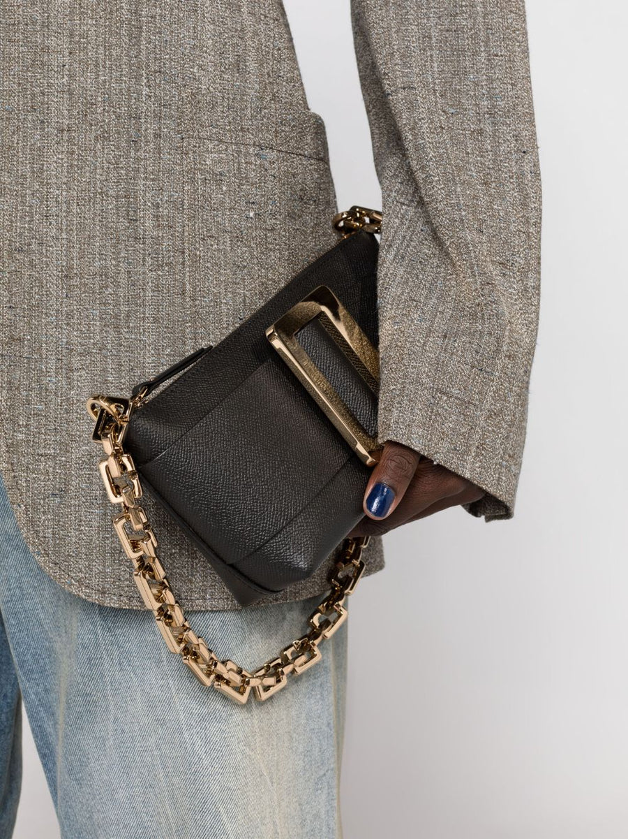 Boyy Bobby 18 Luxurious Calfskin Leather Clutch With Buckle Detail Detachable Chain Strap For Women