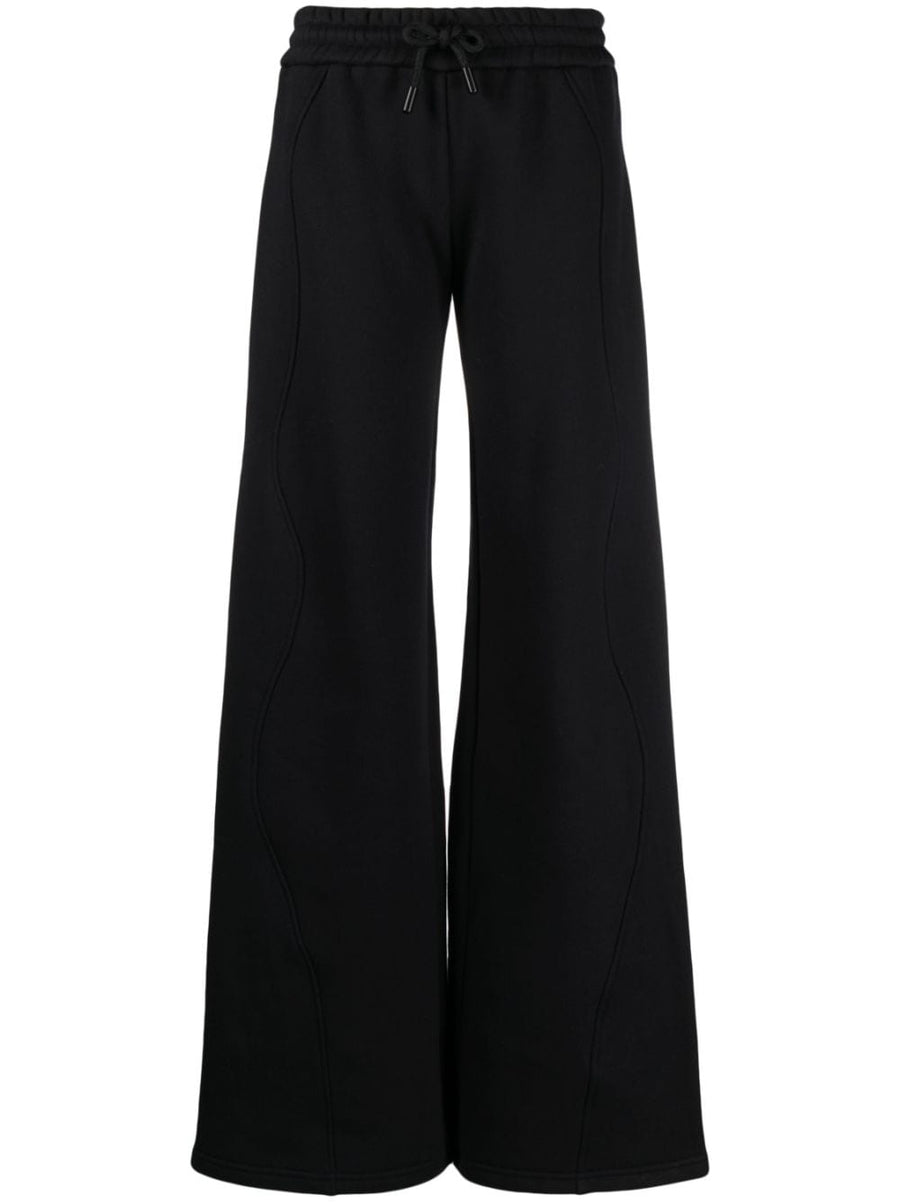 Off White Track Pants For Women With Piping Detail Cotton Black Sports Luxe Versatile