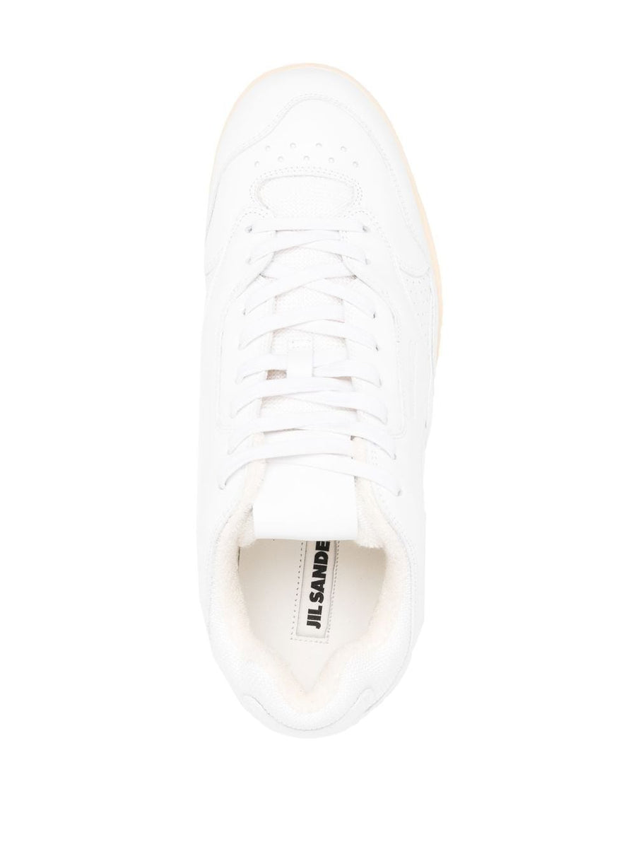 Jil Sander Leather Panelled Sneakers For Men Refined Minimalist Luxury Calf Leather Upper All Season Comfort
