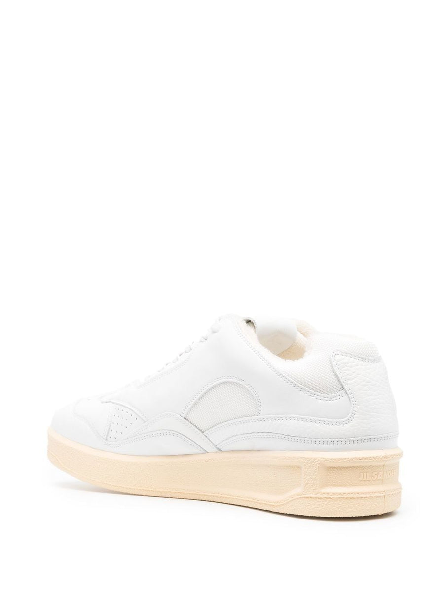 Jil Sander Leather Panelled Sneakers For Men Refined Minimalist Luxury Calf Leather Upper All Season Comfort