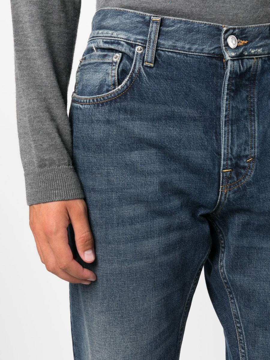 Department 5 Premium Slim Fit Denim Jeans For Men With Mid Rise And Skinny Leg Stonewashed