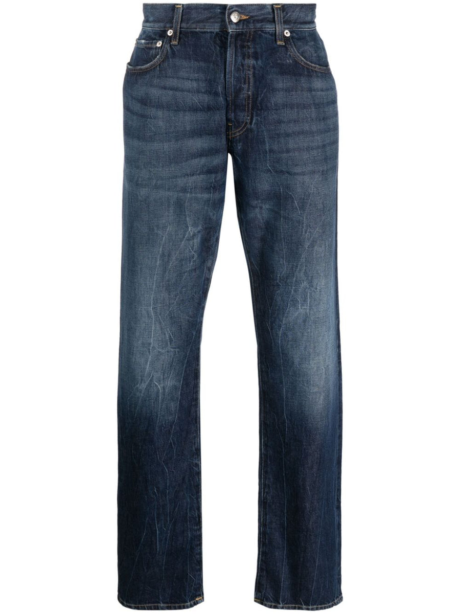 Department 5 Straight Leg Jeans for Men with Stonewashed Finish and Whiskering Premium Everyday Denim