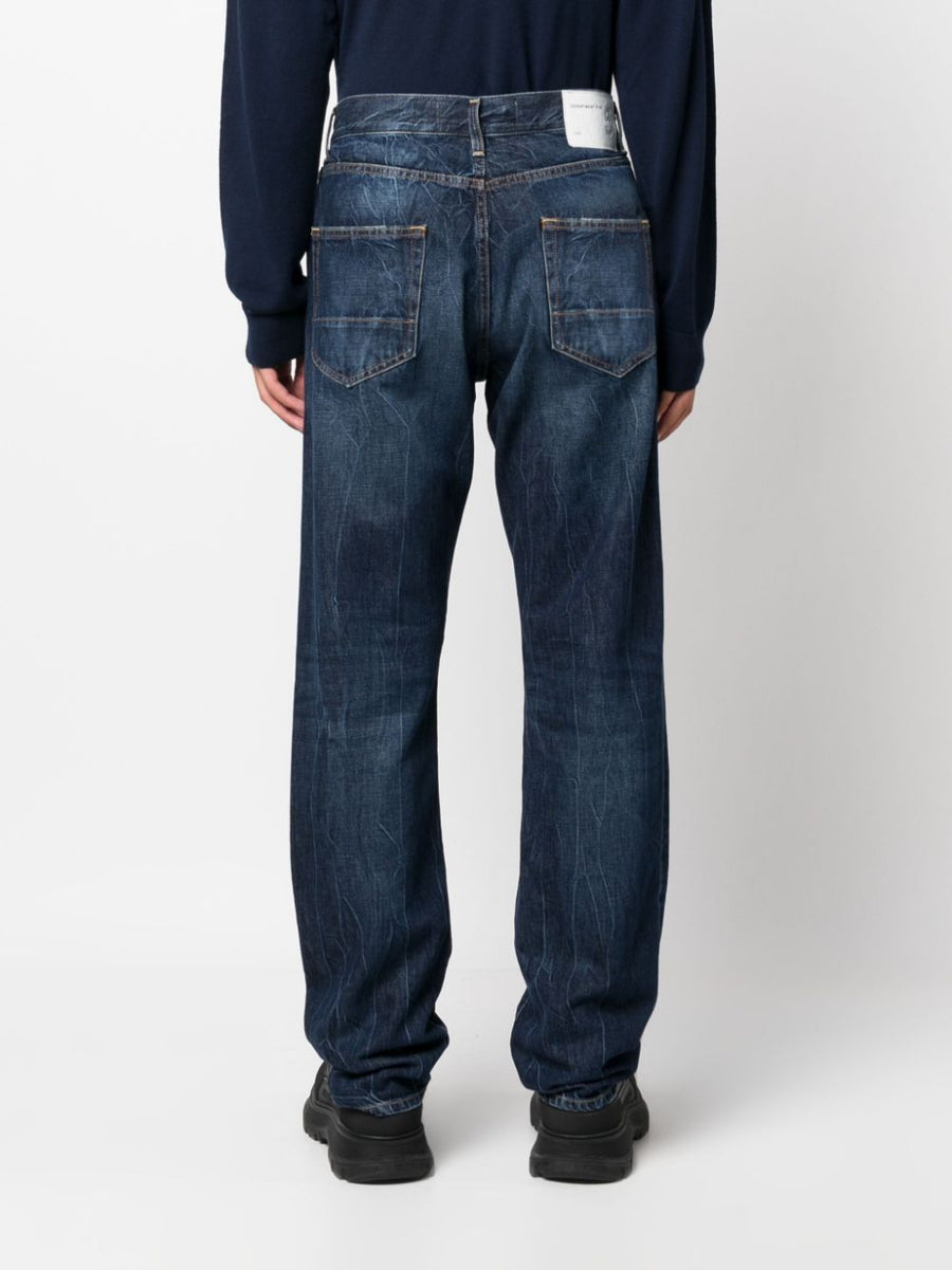 Department 5 Straight Leg Jeans for Men with Stonewashed Finish and Whiskering Premium Everyday Denim