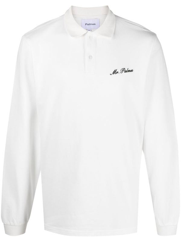 Palmes Logo organic cotton polo shirt
