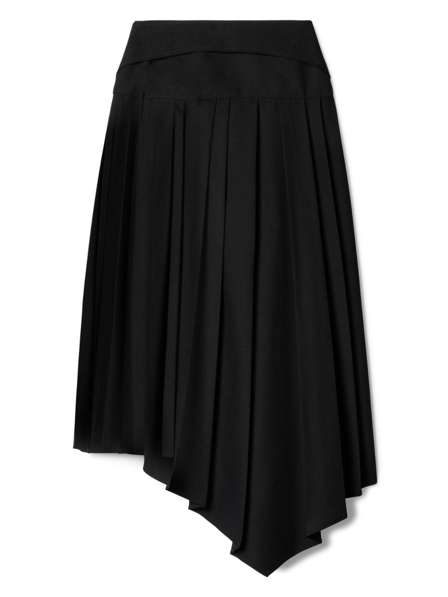 Off-White Tech Drill Belted Pleated Skirt Women Versatile