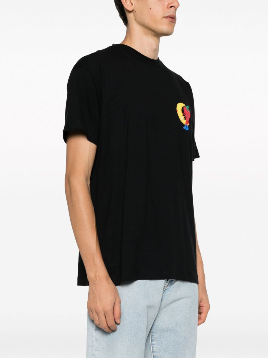 Sky High Farm Workwear Logo Cotton T Shirt Black Fifty Fifty Organic Recycled Blend Premium Comfort For Men