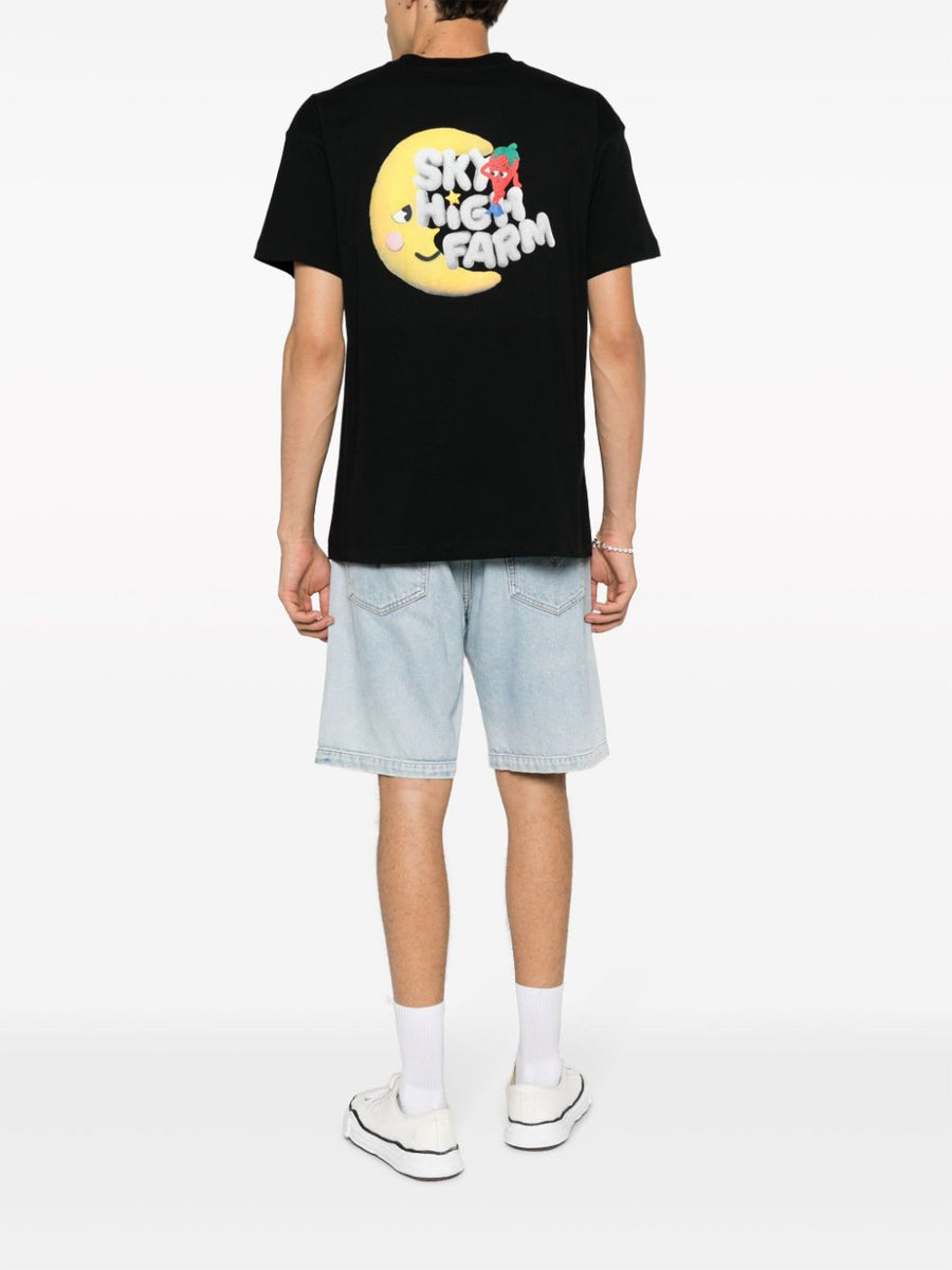 Sky High Farm Workwear Logo Cotton T Shirt Black Fifty Fifty Organic Recycled Blend Premium Comfort For Men