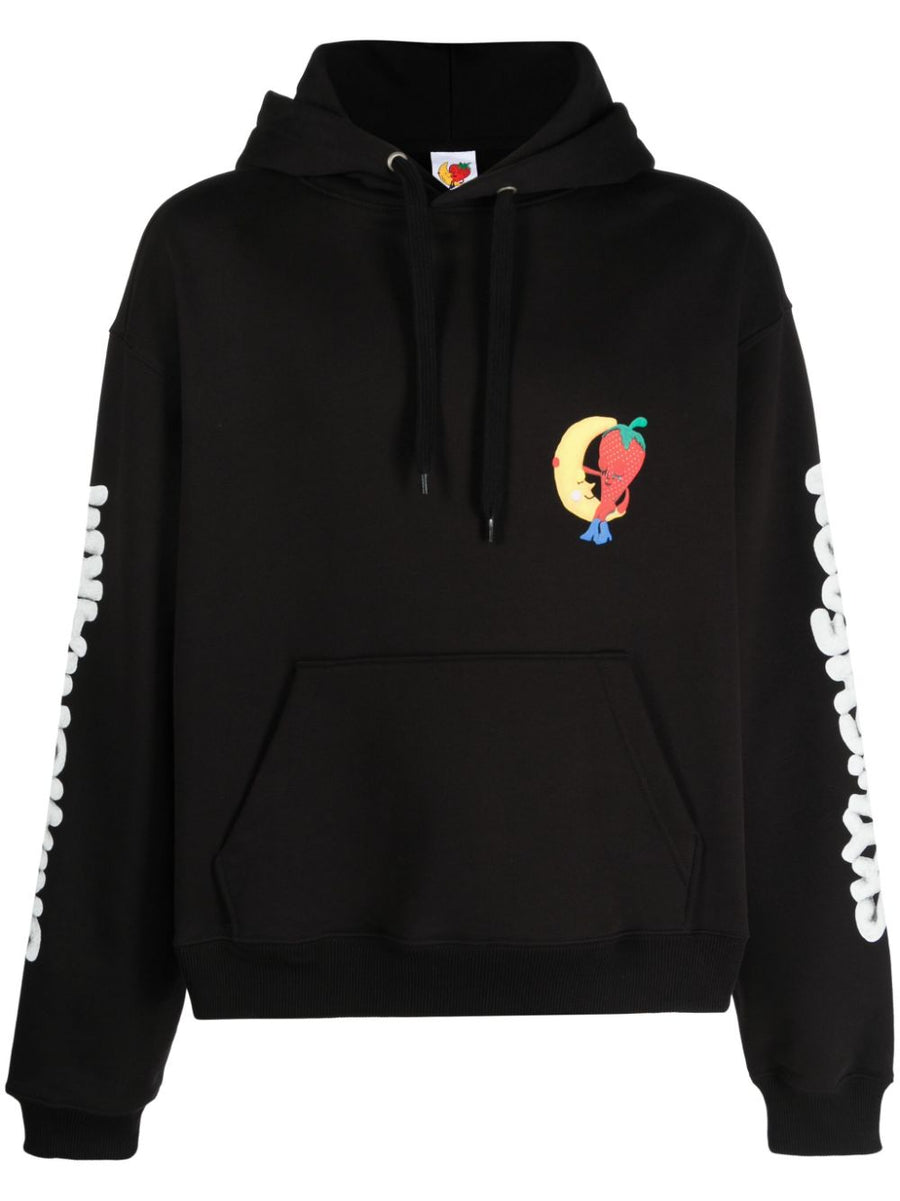 Sky High Farm Workwear Logo Cotton Hoodie For Men Fifty Fifty Organic And Recycled Blend With Front Pocket Everyday Wear