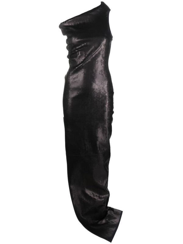 Rick Owens Embroidered denim long dress