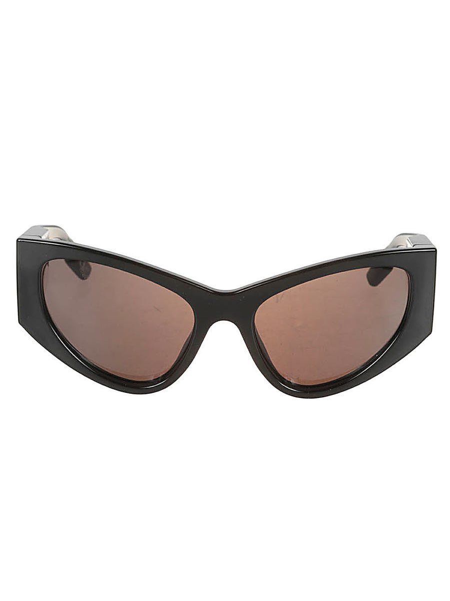 Balenciaga Cat Eye Sunglasses Luxury Black Nylon Frame Lightweight for Women with Iconic Logo Engraving