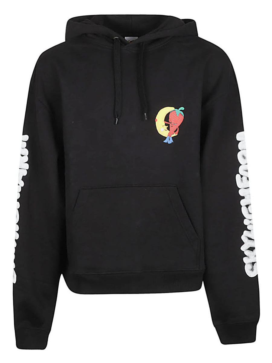 Sky High Farm Workwear Logo Cotton Hoodie For Men Fifty Fifty Organic And Recycled Blend With Front Pocket Everyday Wear
