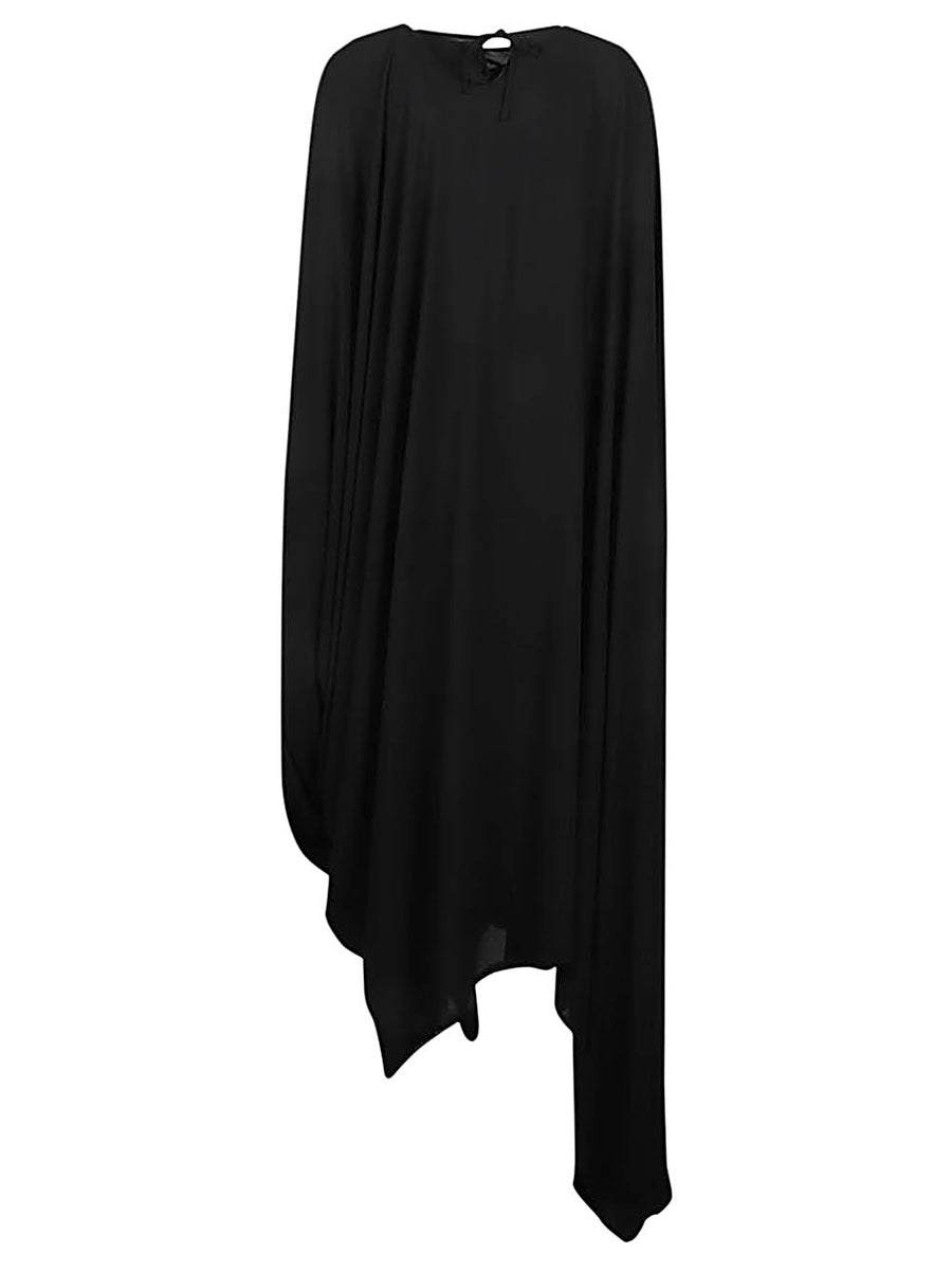 Balenciaga All In Mid Length Dress For Women Architectural Sculptural Silhouette With Draped Panel