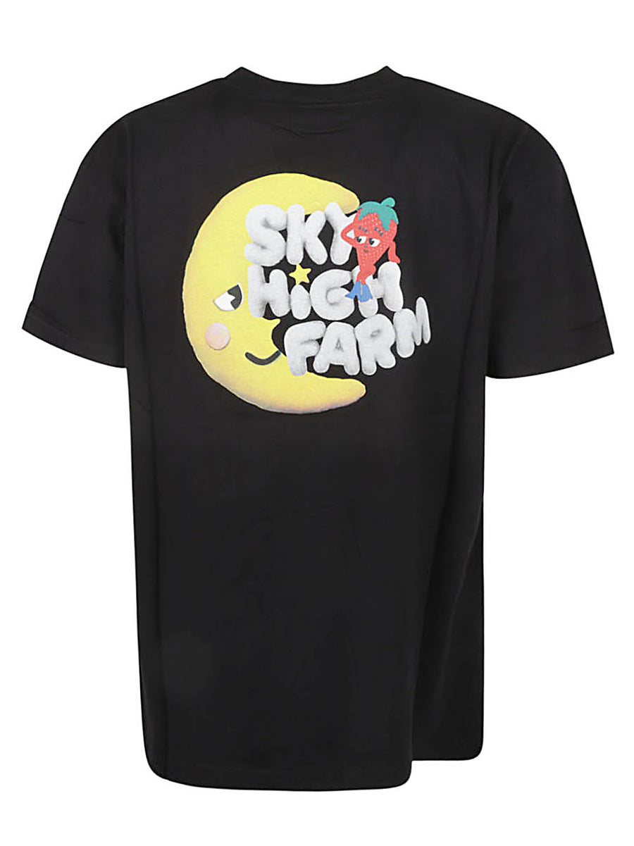 Sky High Farm Workwear Logo Cotton T Shirt Black Fifty Fifty Organic Recycled Blend Premium Comfort For Men