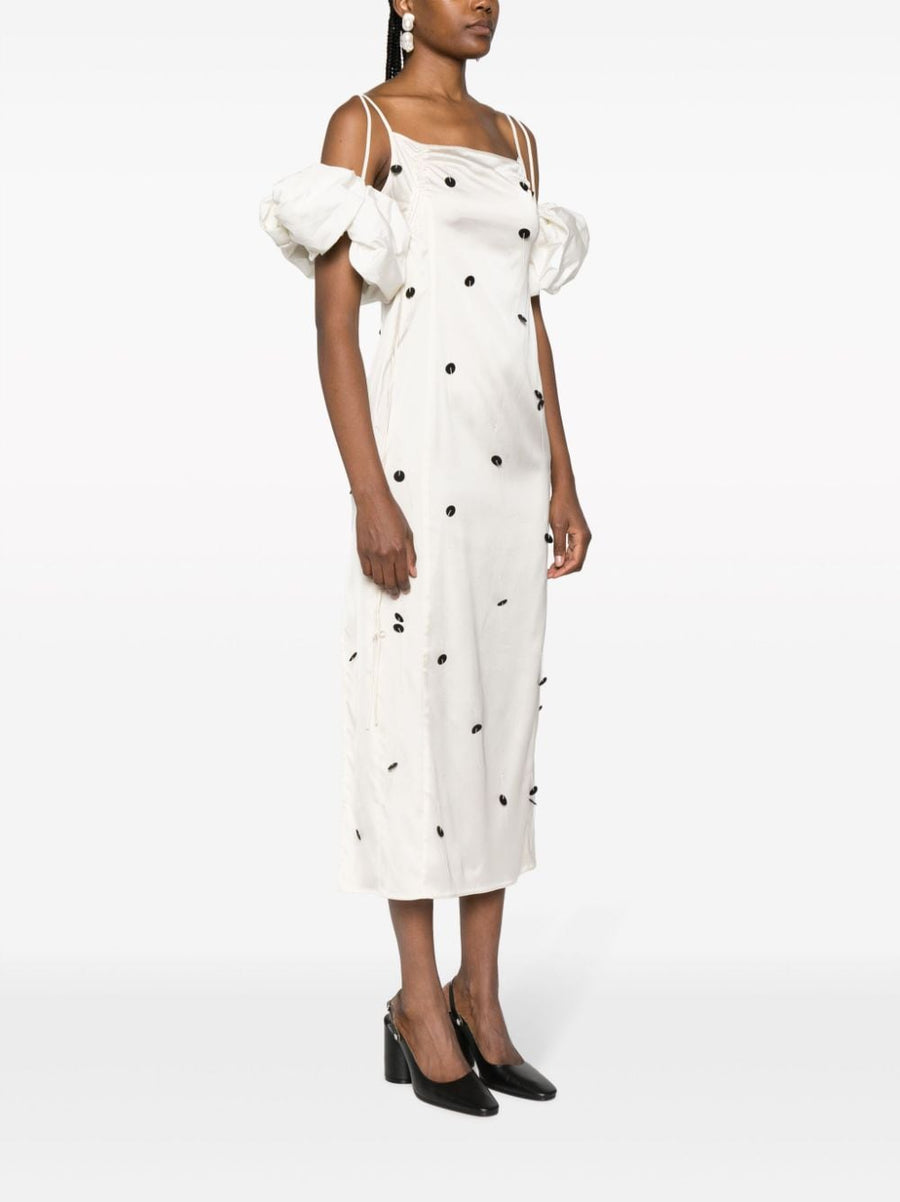 Jacquemus La Robe Chouchou Polka Dot Midi Dress For Women Versatile Resort To Evening Wear