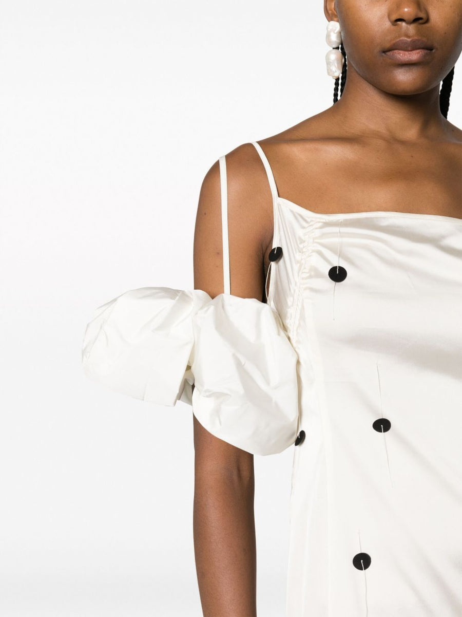 Jacquemus La Robe Chouchou Polka Dot Midi Dress For Women Versatile Resort To Evening Wear