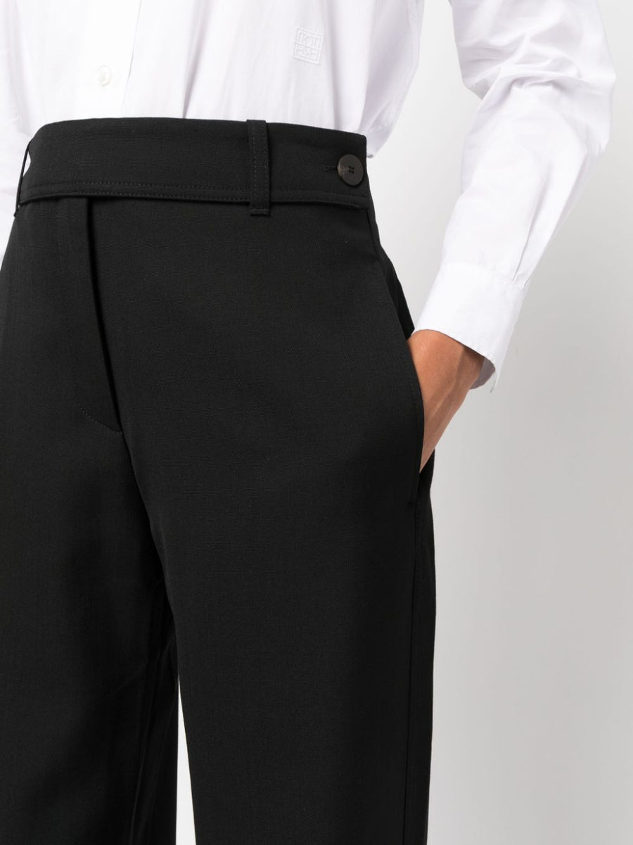 Studio Nicholson Wool Blend Trousers For Women High Waist Wide Leg Tailored Workwear