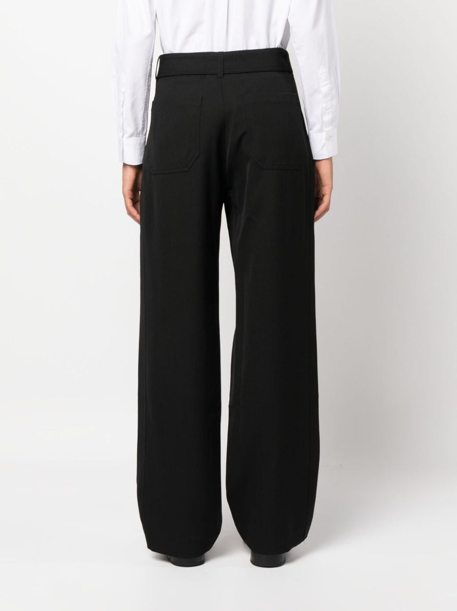 Studio Nicholson Wool Blend Trousers For Women High Waist Wide Leg Tailored Workwear