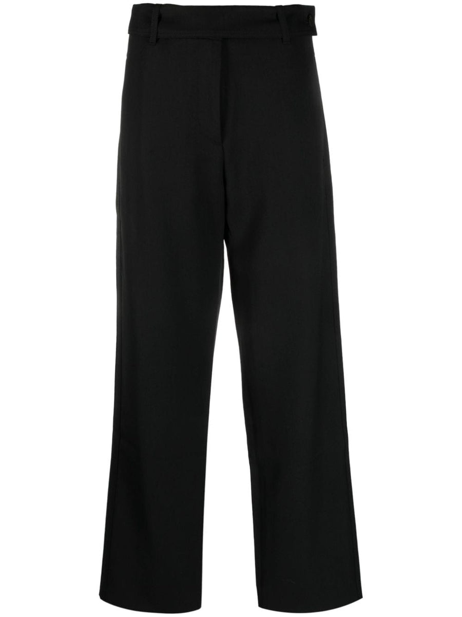 Studio Nicholson Wool Blend Trousers For Women High Waist Wide Leg Tailored Workwear