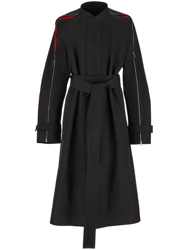 Ferragamo Zip-detail cotton belted trench coat