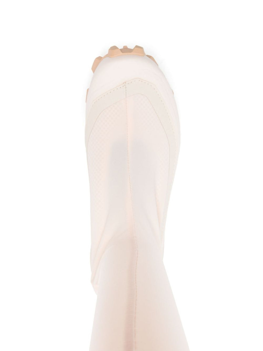 MM6 X Salomon Over The Knee Boots White Pull On With Graphic Logo For Women Luxury Collaboration