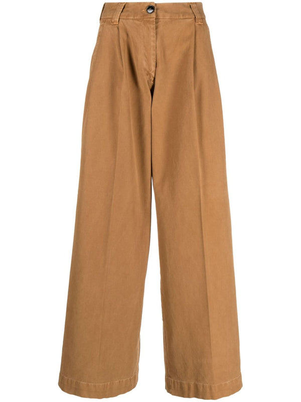Gabriele Pasini Wide leg cotton trousers