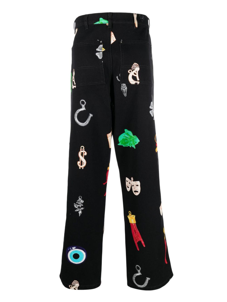Sky High Farm Workwear Unisex Denim Jeans Graphic Print