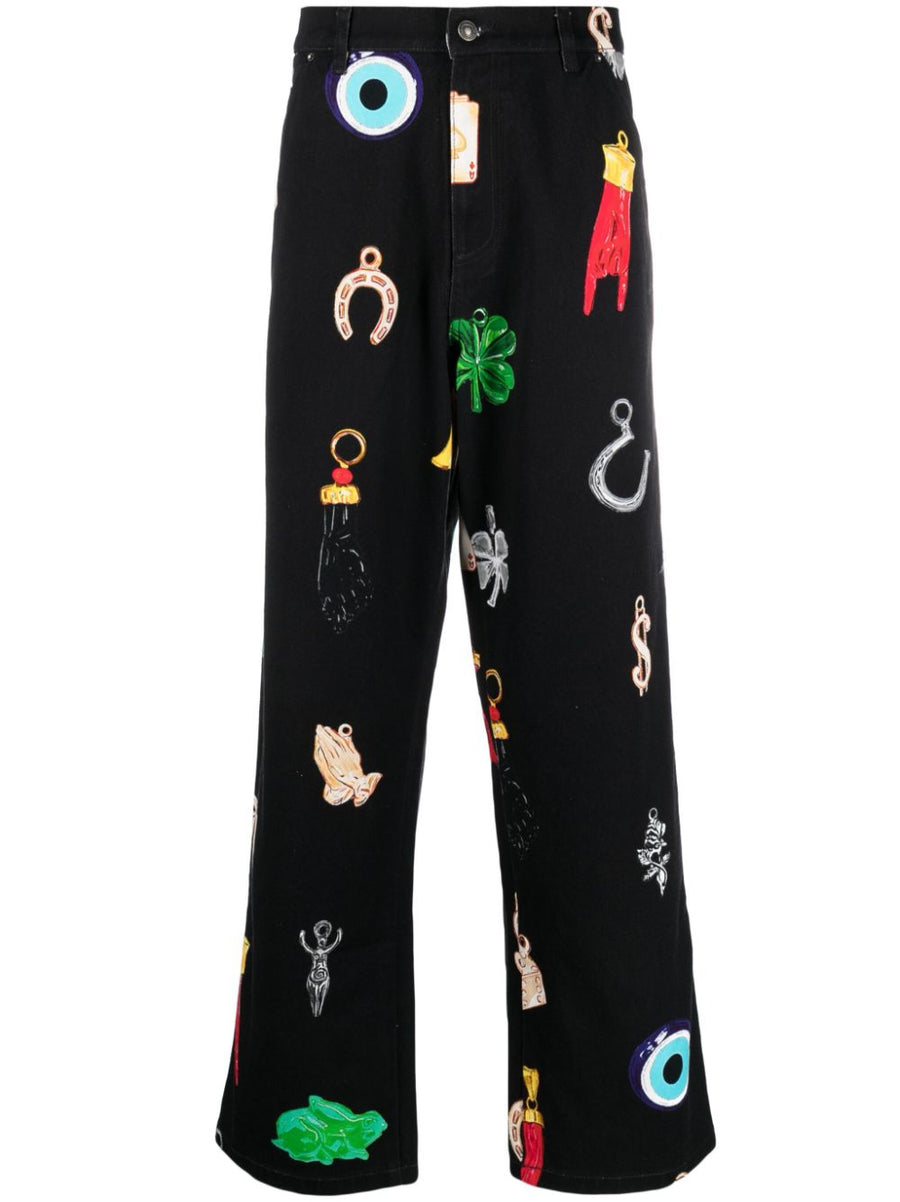 Sky High Farm Workwear Unisex Denim Jeans Graphic Print