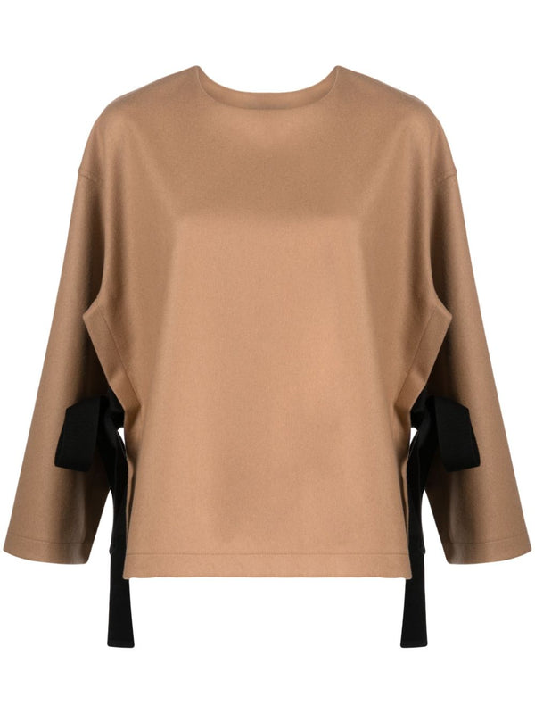 Erika Cavallini Semi-Couture Nara wool blend blouse