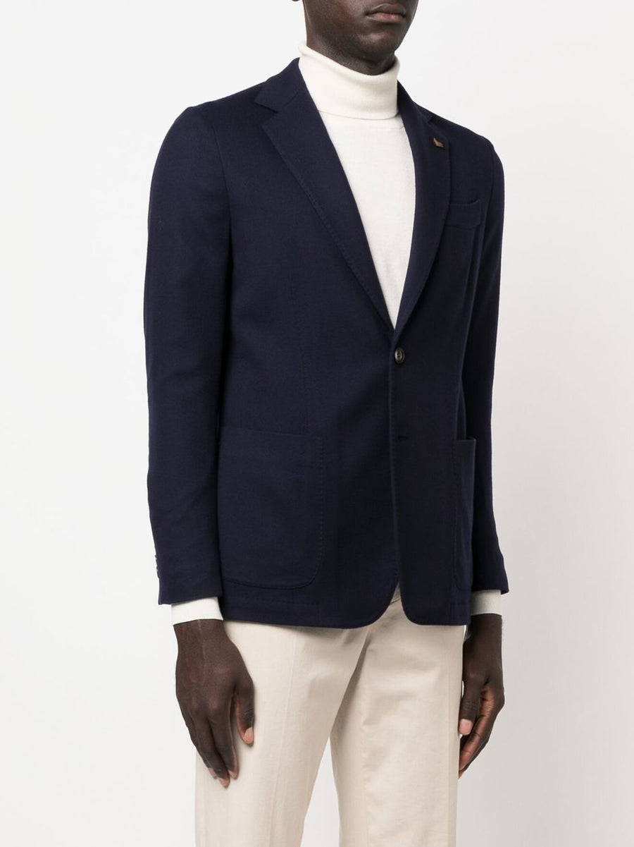 Colombo Wool Single-Breasted Jacket For Men Timeless Tailoring In Navy Wool Versatile Work To Weekend