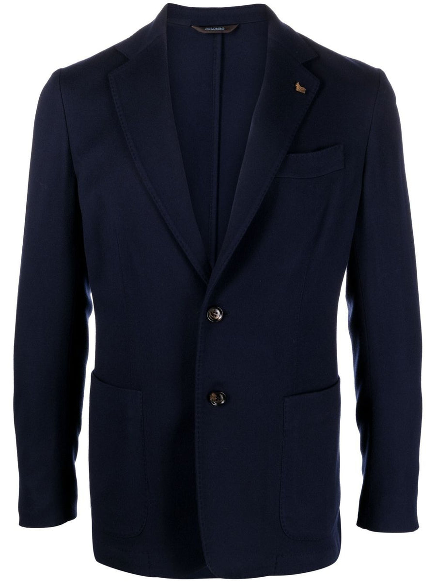 Colombo Wool Single-Breasted Jacket For Men Timeless Tailoring In Navy Wool Versatile Work To Weekend