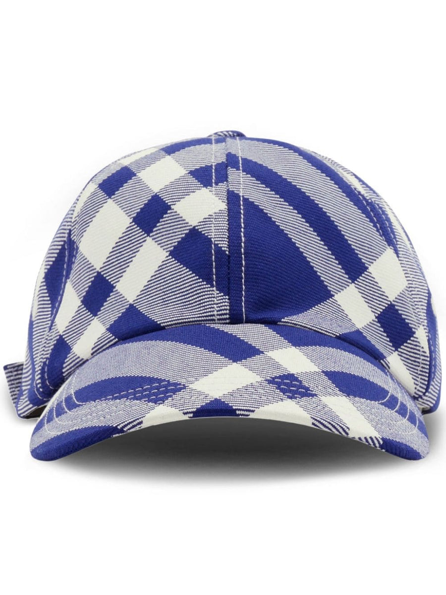 Burberry Checkered Baseball Cap For Women Luxury Casual Style Adjustable Six Panel Fit