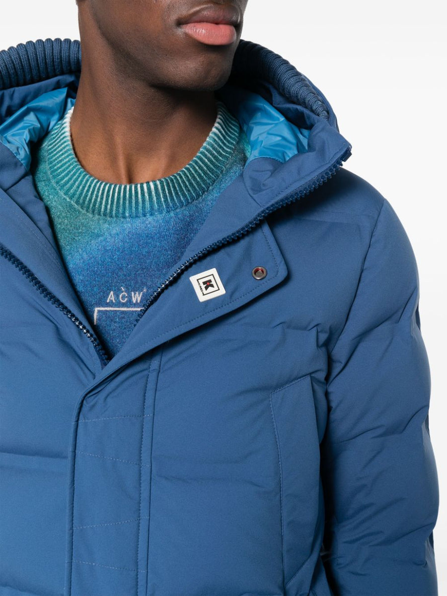 Kired Hooded Down Jacket For Men Warm Powder Blue