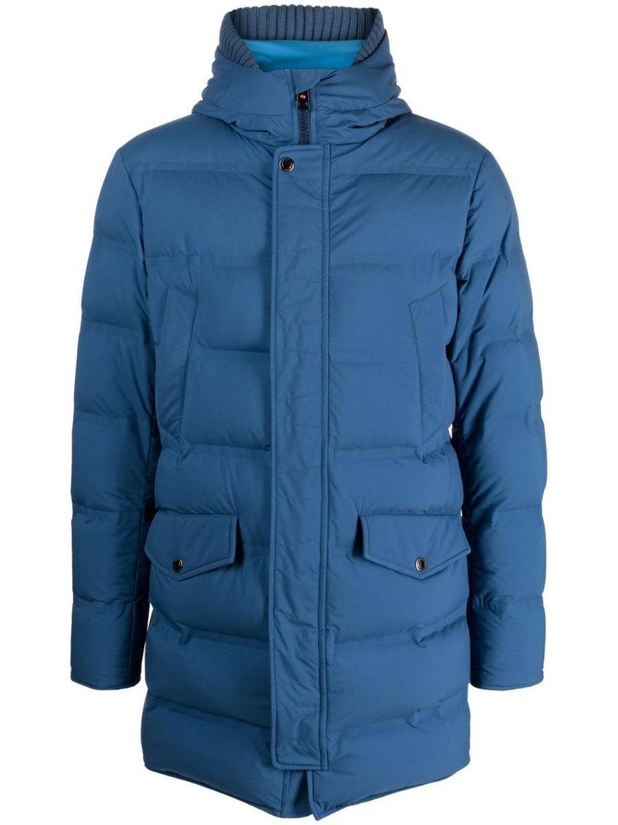 Kired Hooded Down Jacket For Men Warm Powder Blue