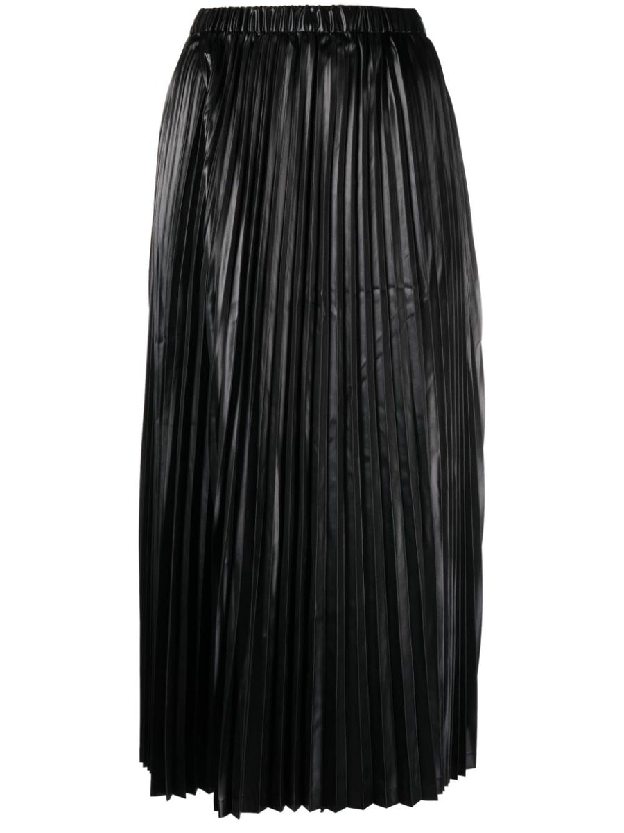 Junya Watanabe Cotton Trousers Cropped With Elastic Pleated Waistband Unisex Premium Black