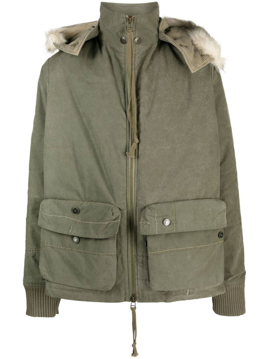 Greg Lauren Army Down Jacket For Men Insulated Padded Warmth With Detachable Hood And Premium Craftsmanship