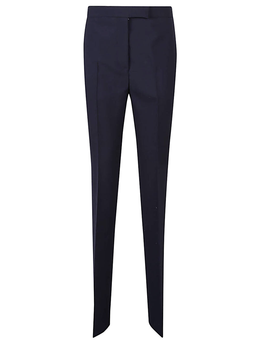 Ferragamo Wool Trousers For Women Blue Premium Tailored Workwear Versatile Office