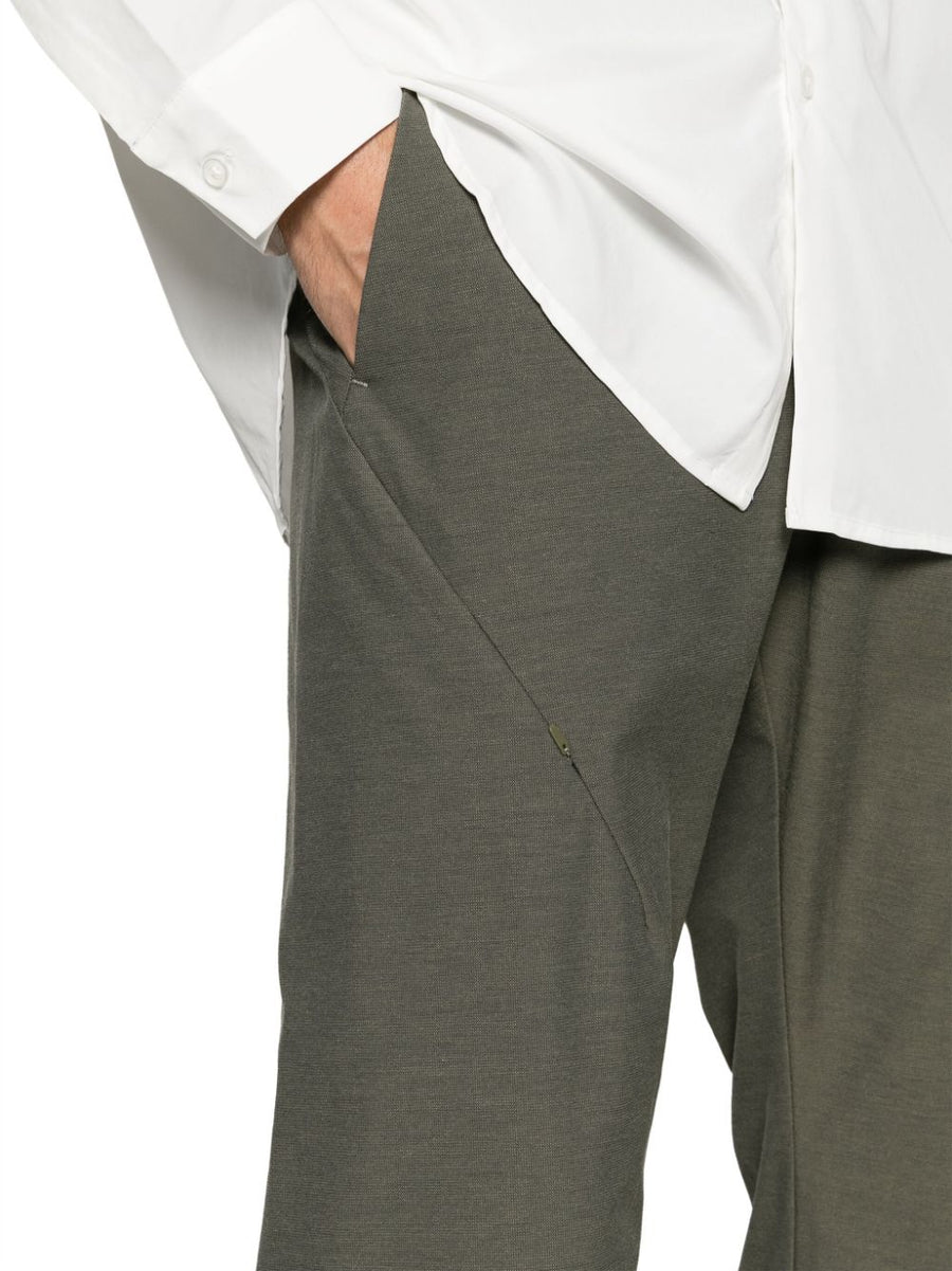 Post Archive Faction Technical Pants Olive Green For Men With Stretch Comfort And Utility